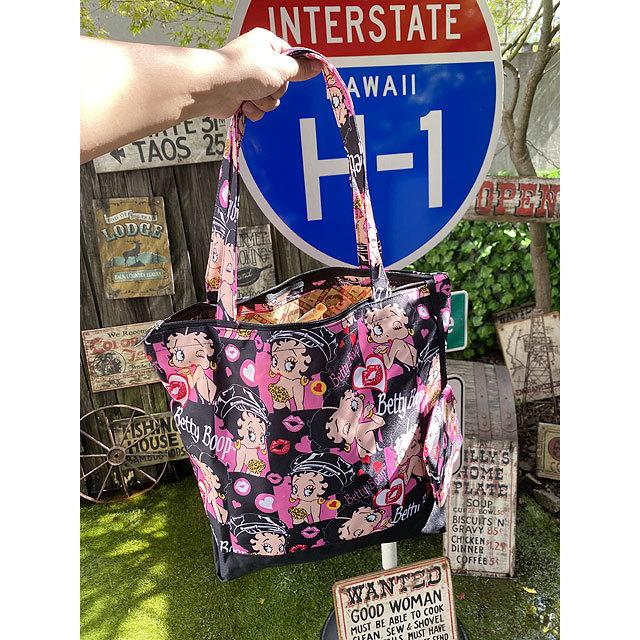 ベティ・ブープ　トートバッグ　ミニポーチ付き　（ブラック/レオパード） ■ アメリカン雑貨 アメリカ雑貨 爆買 |  | 05