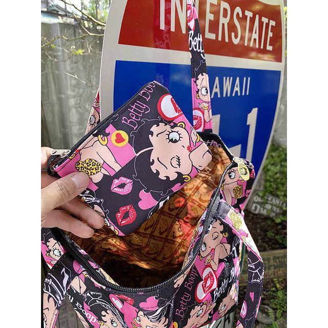 ベティ・ブープ　トートバッグ　ミニポーチ付き　（ブラック/レオパード） ■ アメリカン雑貨 アメリカ雑貨 爆買 |  | 07