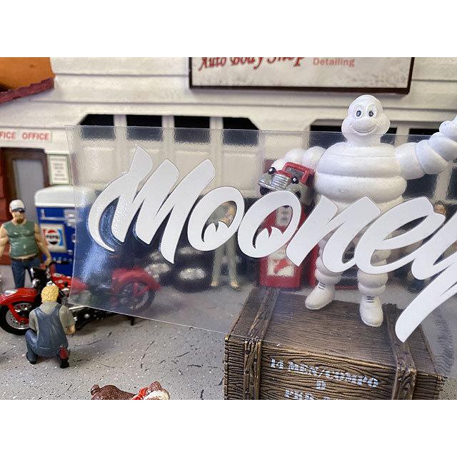 ムーンアイズロゴ　抜きステッカー　（レタリングロゴ/ホワイト）　■　アメリカン雑貨　アメリカ雑貨 |  | 02