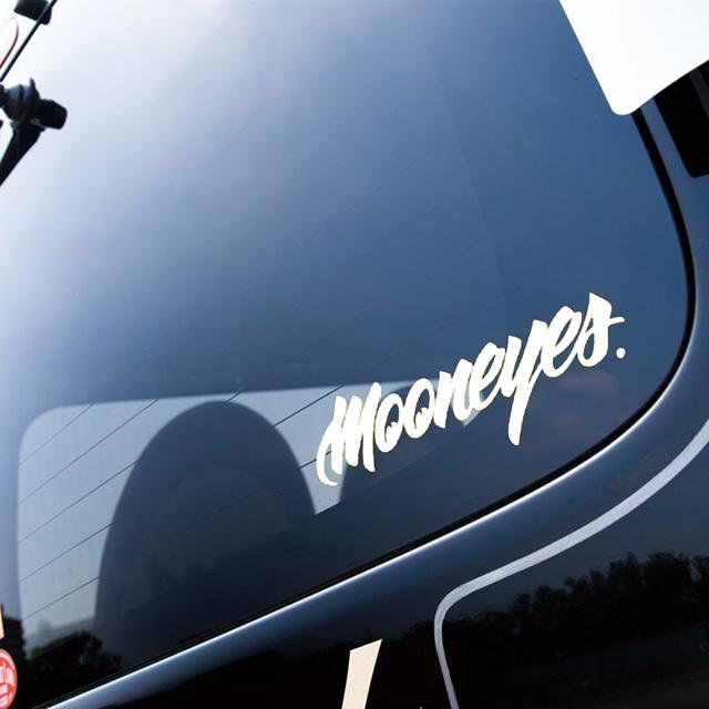 ムーンアイズロゴ　抜きステッカー　（レタリングロゴ/ホワイト）　■　アメリカン雑貨　アメリカ雑貨 |  | 04