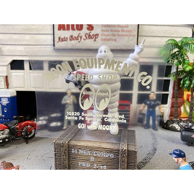 ムーンスピードショップ　アドレスロゴステッカー　Sサイズ　（抜きタイプ/ホワイト）　■　アメリカン雑貨　アメリカ雑貨 |  | 01