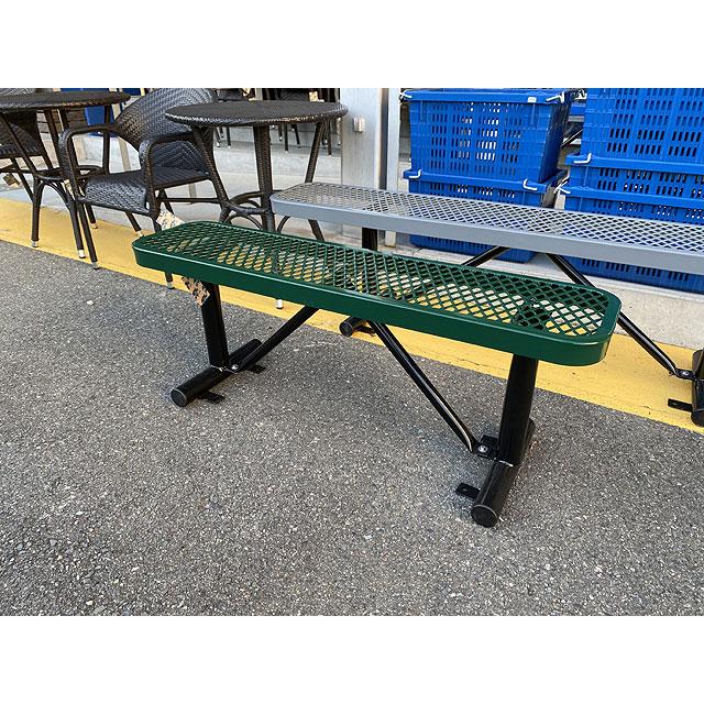 【送料込み価格】U.S.パークベンチ　ショートタイプ　（グリーン）　■　アメリカン雑貨　アメリカ雑貨　イス　チェアー　エクステリア | 