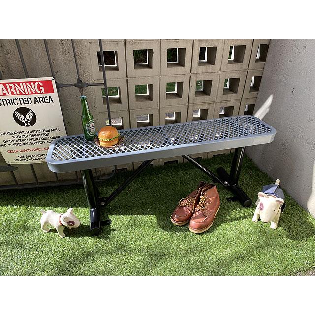 【送料込み価格】U.S.パークベンチ　ショートタイプ　（グレー）　■ アメリカン雑貨 アメリカ雑貨　イス　チェアー　エクステリア | 