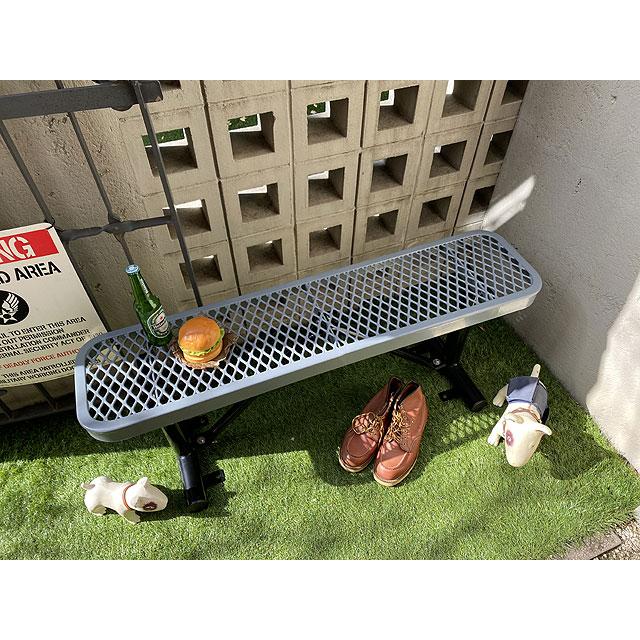 【送料込み価格】U.S.パークベンチ　ショートタイプ　（グレー）　■ アメリカン雑貨 アメリカ雑貨　イス　チェアー　エクステリア |  | 01