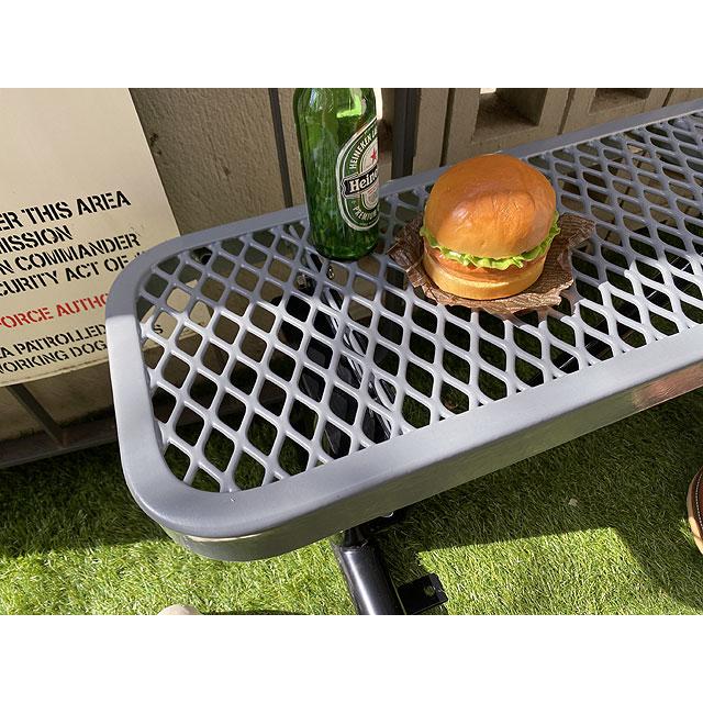 【送料込み価格】U.S.パークベンチ　ショートタイプ　（グレー）　■ アメリカン雑貨 アメリカ雑貨　イス　チェアー　エクステリア |  | 02