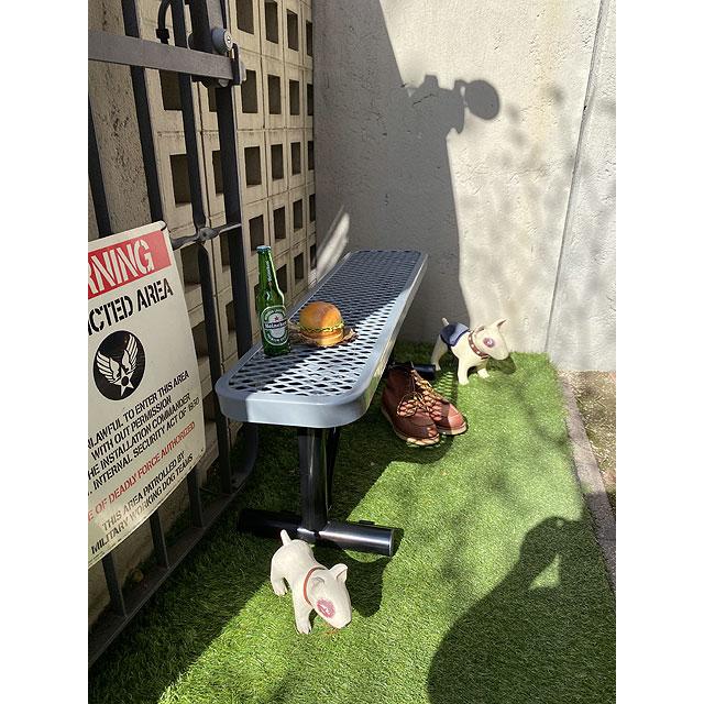 【送料込み価格】U.S.パークベンチ　ショートタイプ　（グレー）　■ アメリカン雑貨 アメリカ雑貨　イス　チェアー　エクステリア |  | 08