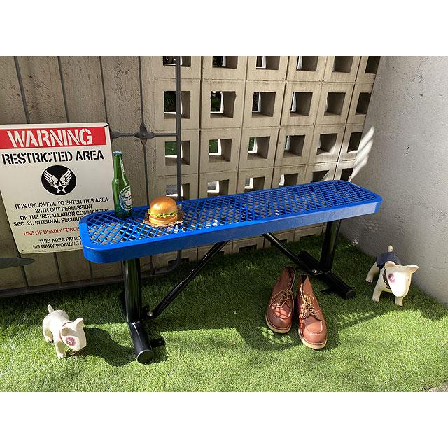 【送料込み価格】U.S.パークベンチ　ショートタイプ　（ブルー）　■　アメリカン雑貨　アメリカ雑貨　イス　チェアー　エクステリア |  | 12