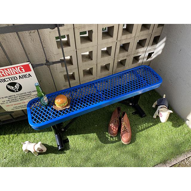 【送料込み価格】U.S.パークベンチ　ショートタイプ　（ブルー）　■　アメリカン雑貨　アメリカ雑貨　イス　チェアー　エクステリア |  | 01