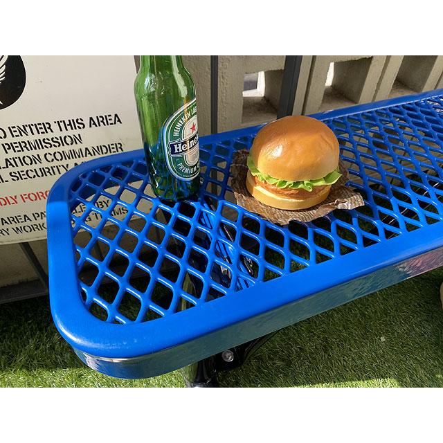 【送料込み価格】U.S.パークベンチ　ショートタイプ　（ブルー）　■　アメリカン雑貨　アメリカ雑貨　イス　チェアー　エクステリア |  | 02