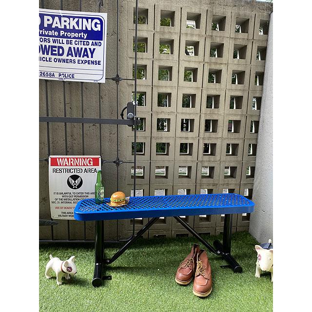 【送料込み価格】U.S.パークベンチ　ショートタイプ　（ブルー）　■　アメリカン雑貨　アメリカ雑貨　イス　チェアー　エクステリア |  | 07