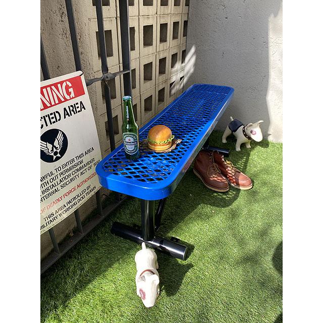 【送料込み価格】U.S.パークベンチ　ショートタイプ　（ブルー）　■　アメリカン雑貨　アメリカ雑貨　イス　チェアー　エクステリア |  | 09