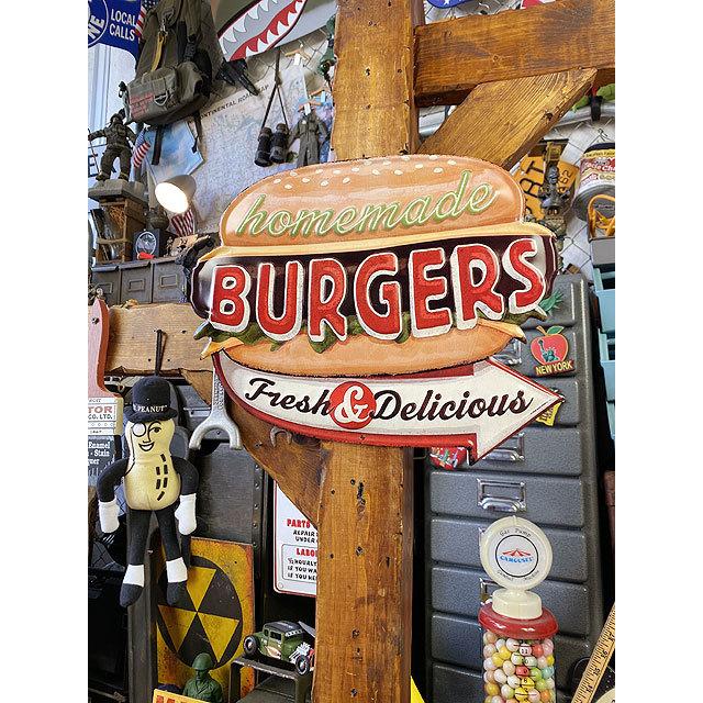 ハンバーガー　ダイナー　エンボス　ティンサイン ■ アメリカン雑貨 アメリカ雑貨 |  | 04