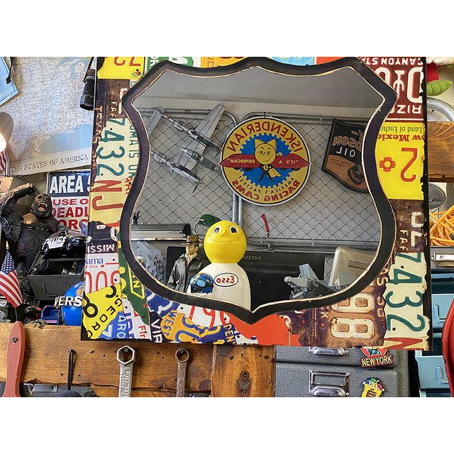 ナンバープレートミラー　（スクエア）　■ アメリカン雑貨 アメリカ雑貨　壁掛けミラー |  | 02