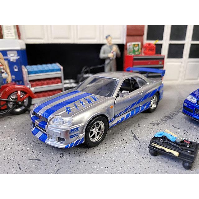 Jada　映画　ワイルドスピード　ダイキャストミニカー2台セット　1/32　（ニッサン　スカイラインGT-R　BNR34） 爆買 |  | 01