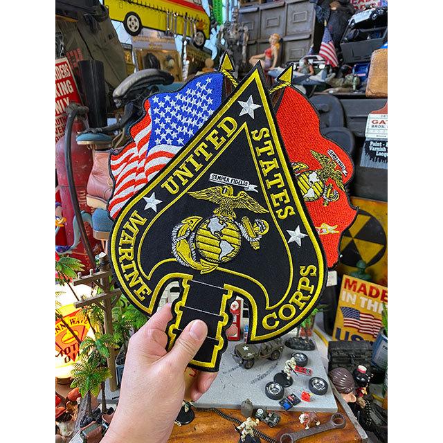 U.S.マリーン　スペード　ミリタリーワッペン　（XLサイズ）　■　アメリカン雑貨　アメリカ雑貨 爆買 | 