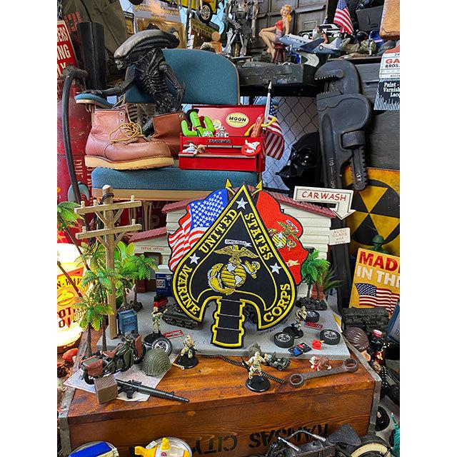 U.S.マリーン　スペード　ミリタリーワッペン　（XLサイズ）　■　アメリカン雑貨　アメリカ雑貨 爆買 |  | 02