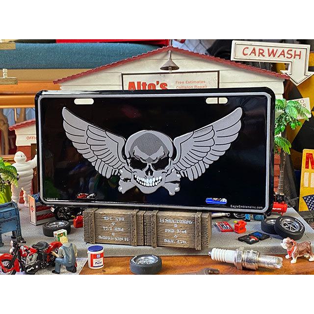 デスウイング　クロスボーン　ミリタリーライセンスプレート ■ アメリカン雑貨 アメリカ雑貨 | 