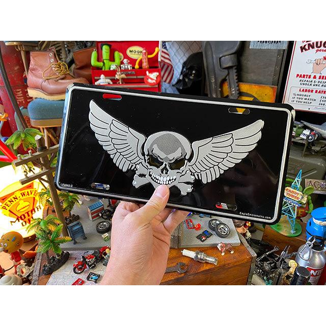 デスウイング　クロスボーン　ミリタリーライセンスプレート ■ アメリカン雑貨 アメリカ雑貨 |  | 02