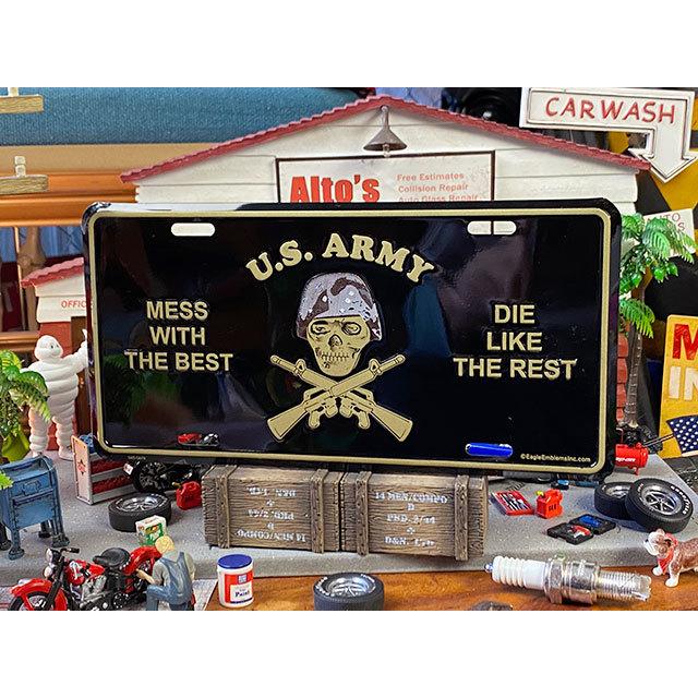 U.S.アーミー　ライセンスプレート　（スカルソルジャー）　■　アメリカン雑貨　アメリカ雑貨 | 