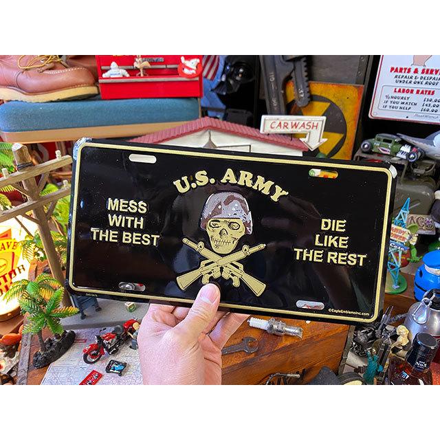U.S.アーミー　ライセンスプレート　（スカルソルジャー）　■　アメリカン雑貨　アメリカ雑貨 |  | 02