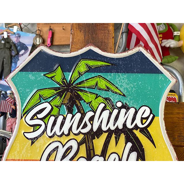 サンシャインビーチ　エンボス　ティンサイン ■ アメリカン雑貨 アメリカ雑貨 |  | 01