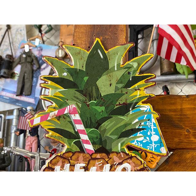 パイナップルジュース　エンボス　ティンサイン ■ アメリカン雑貨 アメリカ雑貨 爆買 |  | 01