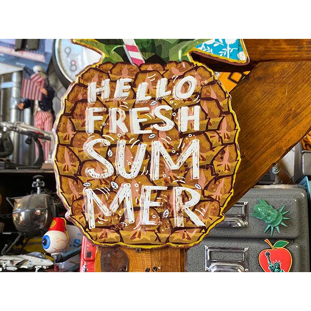 パイナップルジュース　エンボス　ティンサイン ■ アメリカン雑貨 アメリカ雑貨 爆買 |  | 02