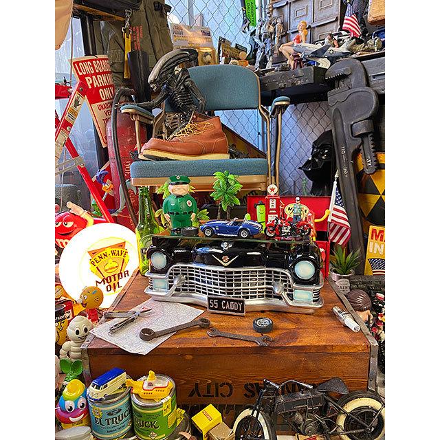 1955年キャデラック　カーシェルフ　Sサイズ　（フロント/ブラック）　■　アメリカン雑貨　アメリカ雑貨 |  | 10