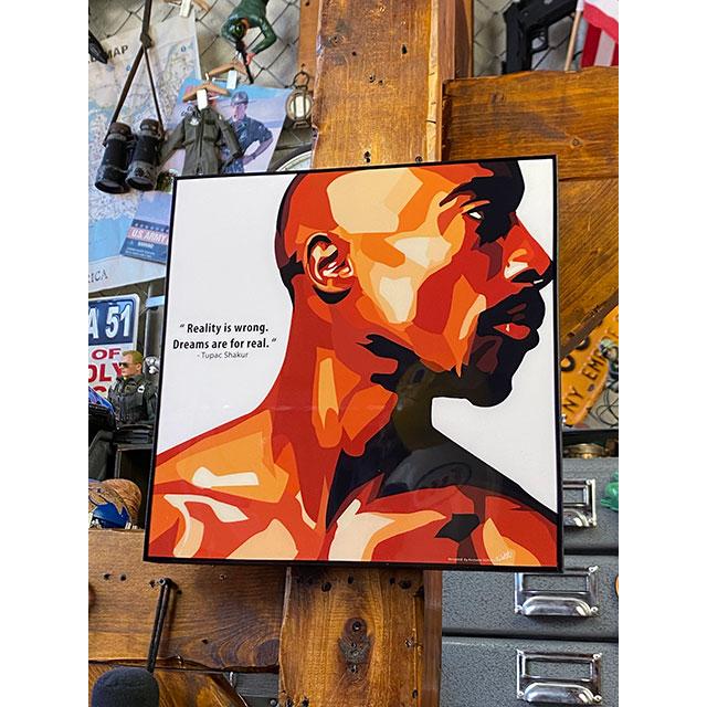 2pac Vintage Poster Tupac フレーム付きポスター