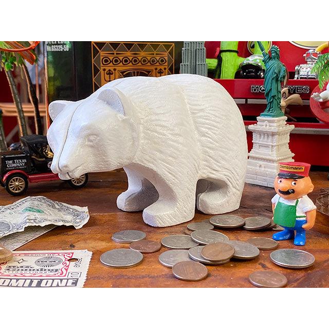 アイアンベアーバンク（ホワイト） ■ アメリカン雑貨 アメリカ雑貨 貯金箱 | 