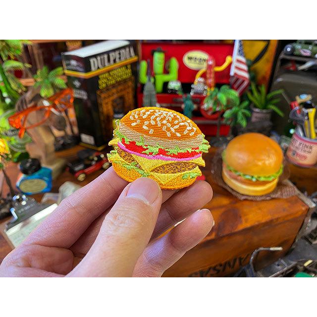 ヴィンテージ ハンバーガー パッチ1体 ハンバーガー オブジェ ディスプレイ ヴィンテージ ハンバーガー パッチ1体 ハンバーガー オブジェ