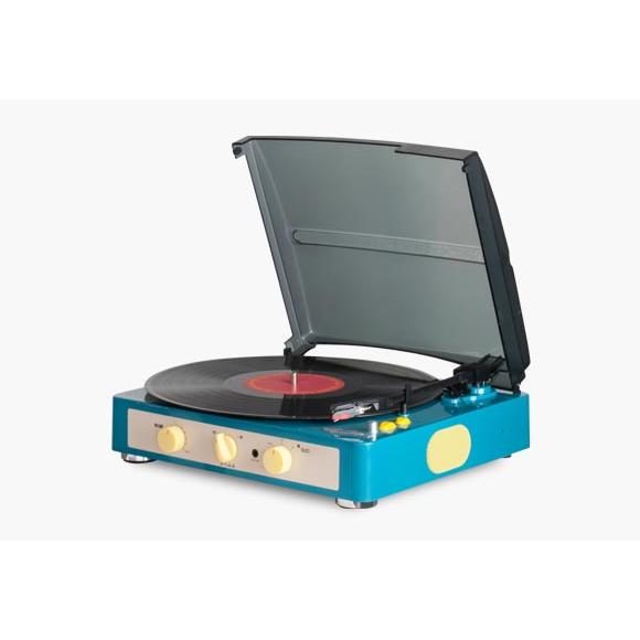 ハモサ ブラッドレトロレコードプレーヤー （ブルー） Bluetooth接続