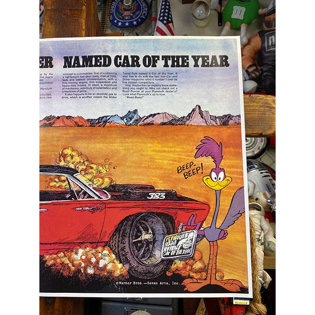 プリムス ロードランナー レトロポスター （コマーシャル