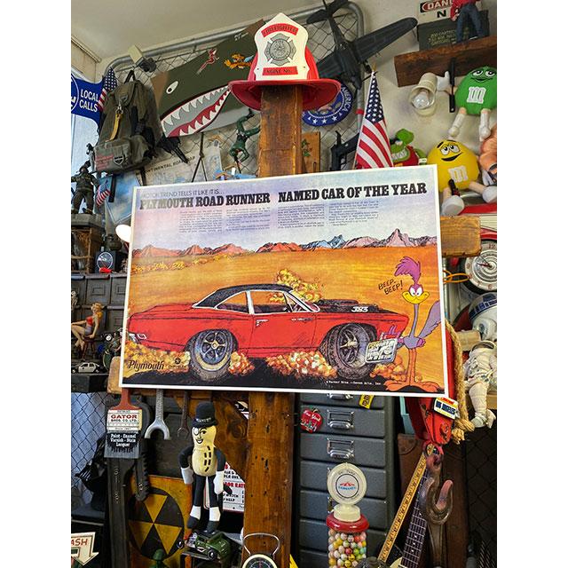 プリムス ロードランナー レトロポスター （コマーシャル