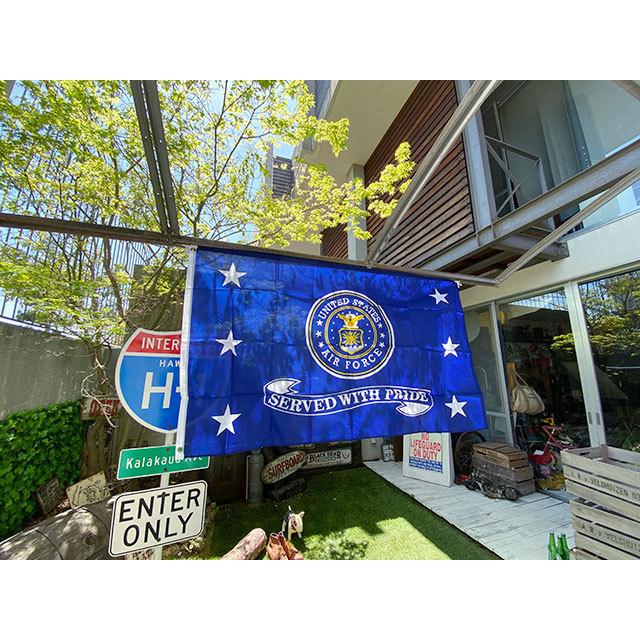 U.S.エアフォース　ミリタリーフラッグ　（エンブレム/横型）　■　アメリカン雑貨　アメリカ雑貨 |  | 02