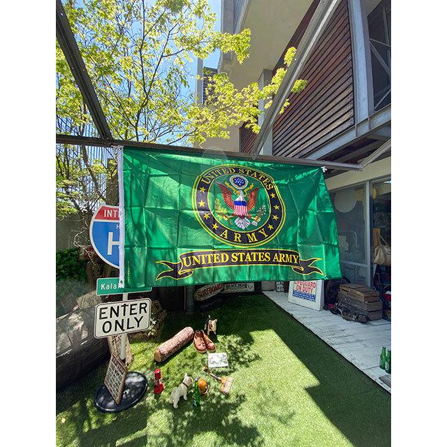U.S.アーミー　ミリタリーフラッグ　（エンブレム/横型/グリーン）　UNITED STATES ARMY |  | 03