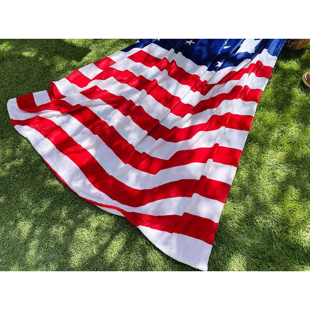 星条旗フリースブランケット □ アメリカン雑貨 アメリカ雑貨