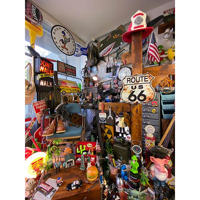 ルート66　ロードサイン型　ブリキ看板　（弾丸跡）　■ アメリカン雑貨 アメリカ雑貨 |  | 05