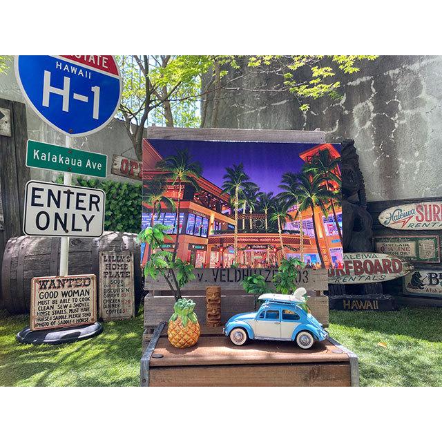 ハワイアン　キャンバスアート　（インターナショナルマーケットプレイス/LEDライト付き）　栗山義勝　■　アメリカン雑貨　アメリカ雑貨 |  | 10