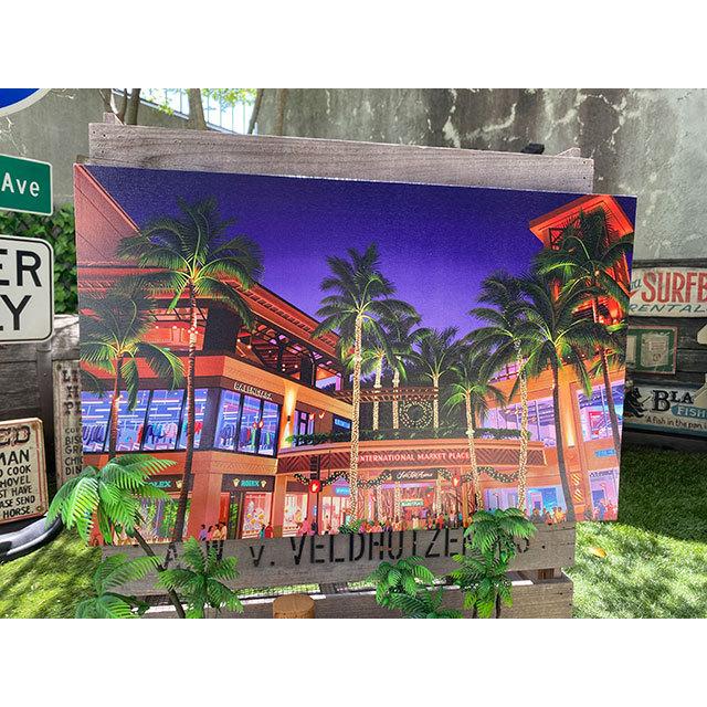 ハワイアン　キャンバスアート　（インターナショナルマーケットプレイス/LEDライト付き）　栗山義勝　■　アメリカン雑貨　アメリカ雑貨 |  | 06