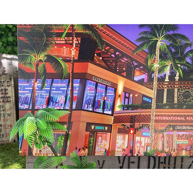 ハワイアン　キャンバスアート　（インターナショナルマーケットプレイス/LEDライト付き）　栗山義勝　■　アメリカン雑貨　アメリカ雑貨 |  | 07