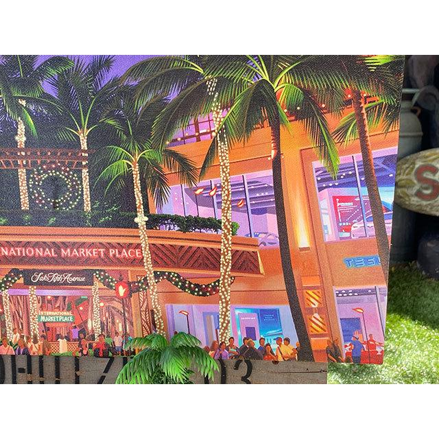 ハワイアン　キャンバスアート　（インターナショナルマーケットプレイス/LEDライト付き）　栗山義勝　■　アメリカン雑貨　アメリカ雑貨 |  | 09