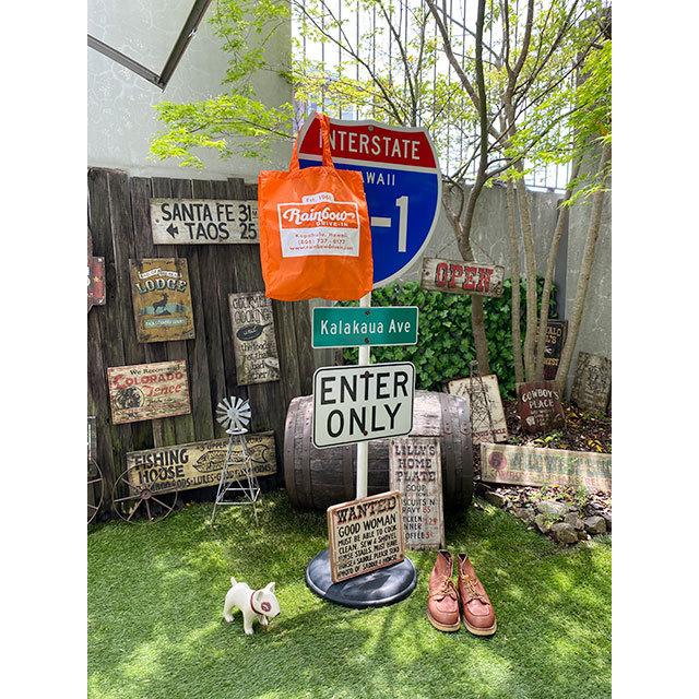 レインボードライブイン　ショッピングトートバッグ　（オレンジ）　■　アメリカン雑貨　アメリカ雑貨　エコバッグ |  | 03