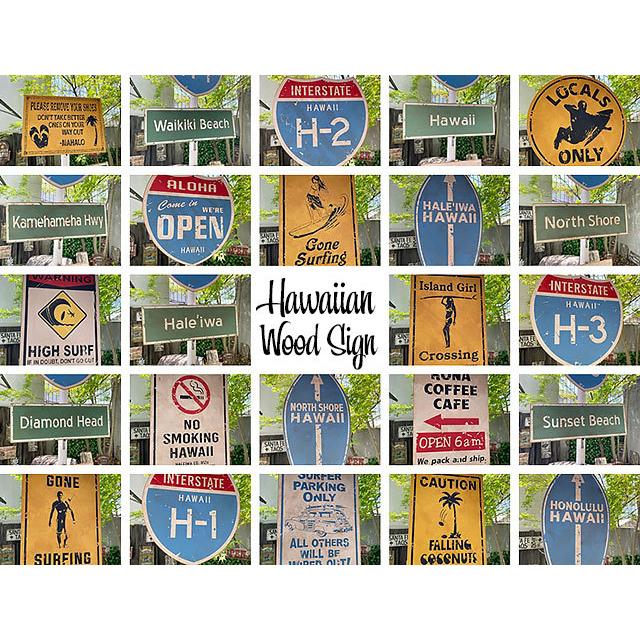 ハワイの道路標識　ウッドサイン　（ダイヤモンドヘッド）　■　アメリカン雑貨　アメリカ雑貨｜candytower｜07