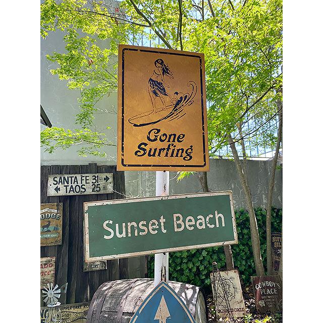 ハワイの道路標識　ウッドサイン　（サーフィンに出掛けてます/サーフガール）　■　アメリカン雑貨　アメリカ雑貨 |  | 03