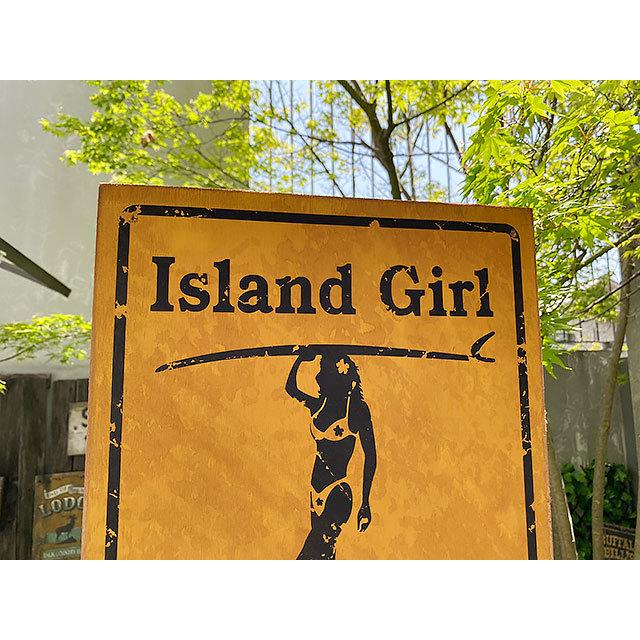 ハワイの道路標識　ウッドサイン　（アイランドガール横断注意）　■　アメリカン雑貨　アメリカ雑貨 |  | 01