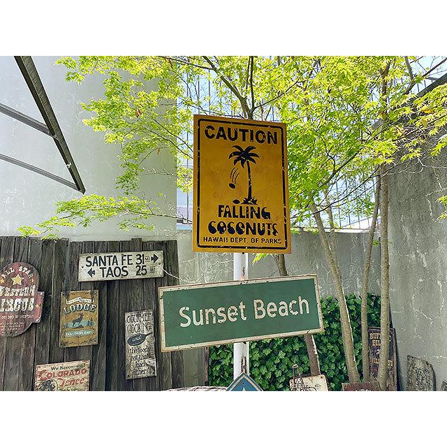 ハワイの道路標識　ウッドサイン　（ココナッツ落下注意）　■　アメリカン雑貨　アメリカ雑貨 |  | 05