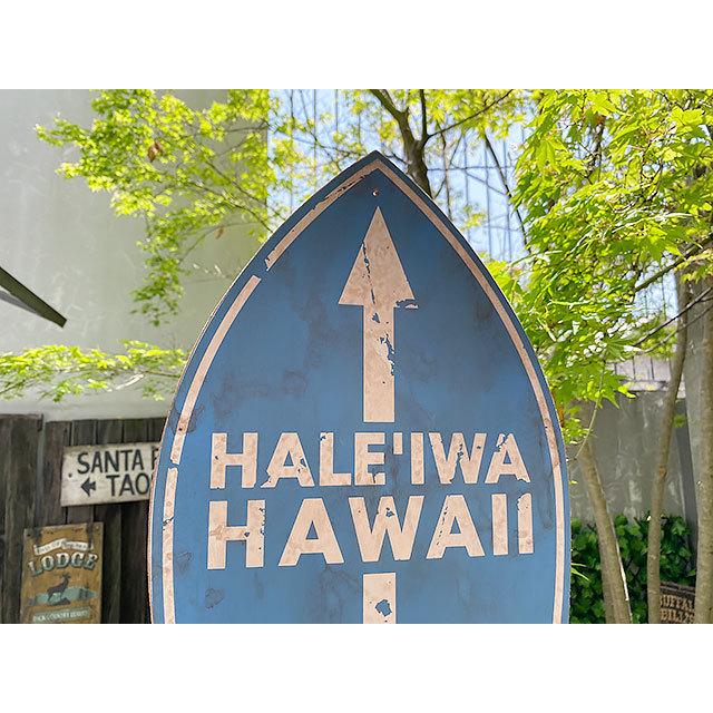 ハワイの道路標識　ウッドサイン　（ハレイワ/サーフボード型）　■　アメリカン雑貨　アメリカ雑貨｜candytower｜02