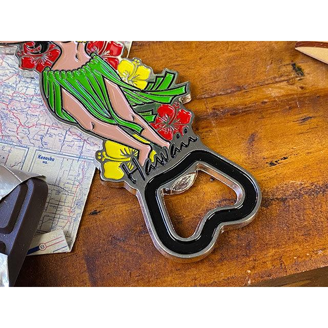 ヴィンテージフラガール メタル製ボトルオープナー マグネット付き