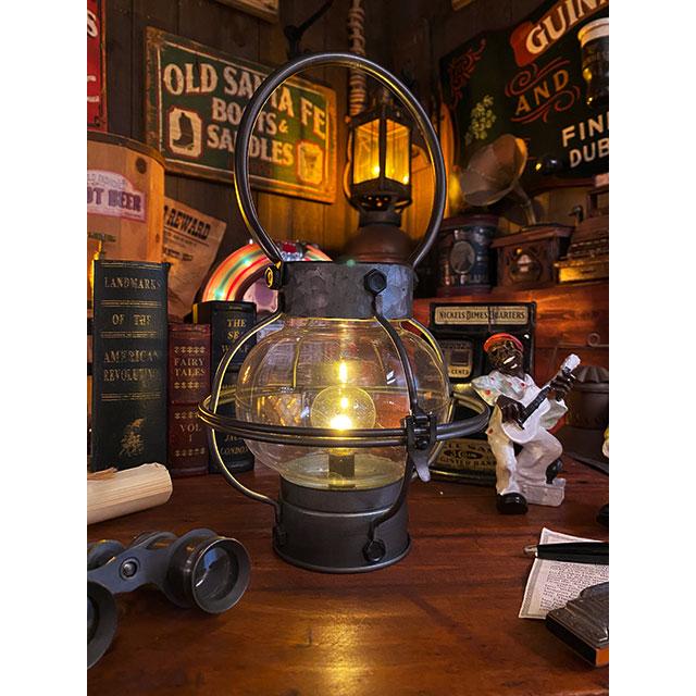 ダルトン LEDランタン アンティークシルバー 単三電池式 （ラウンド